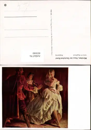 403040,Haus d. Deutschen Kunst HDK 267 Künstler Julius H. Engelhard Begegnung Frau m. Kleid