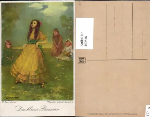 450858,Meissner e Buch 02416 Künstler C. Sporleder Kleine Prinzessin Mädchen