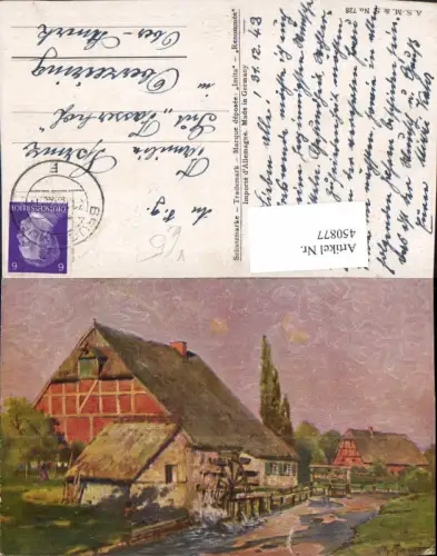 450877,A.S.M. Imita 728 Künstlerkarte Wassermühle Mühle