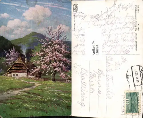 450884,Degi AK 1274 Künstler W. Hoy Frühlingszauber Baumblüte