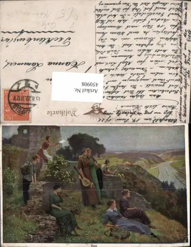 450908,Primus AK 1143 Künstler Robert Kämmerer Rast Personen Geige