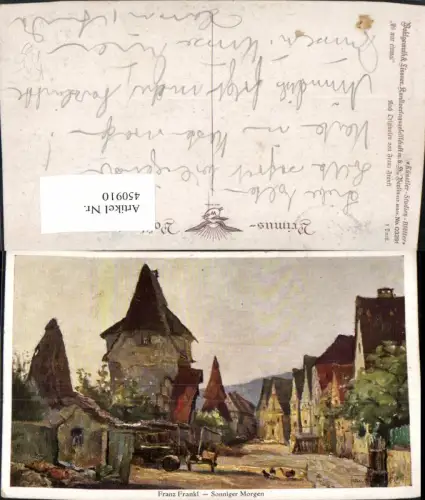 450910,Primus AK 03391 Künstler Franz Frankl Sonniger Morgen Dorf Partie