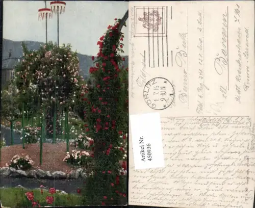 450936,Theo Stroefer 1263 Künstlerkarte Rosengarten Rosen