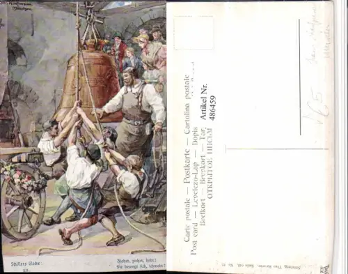 486459,Theo Stroefer 643euro12 Künstler H. Kaufmann Männer Glocke Schillers Glocke