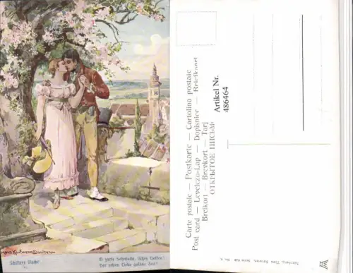 486464,Theo Stroefer 643euro4 Künstler H. Kaufmann Liebe Paar Kuss Schillers Glocke