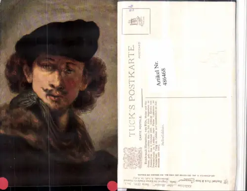 486468,Raphael Tuck e Sons 1243euro1 Künstler Rembrandt Harmensz van Rijn Selbstbildnis