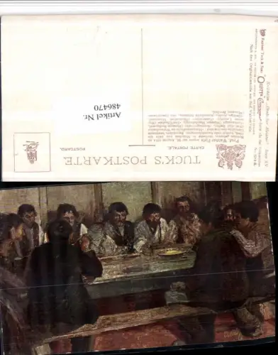 486470,Raphael Tuck e Sons 1214B Künstler Walther Firle Volksküche Tischrunde