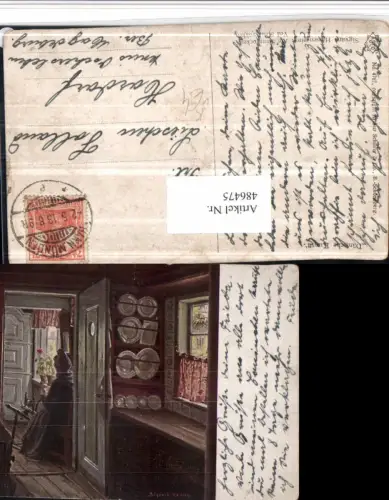 486475,Asco AK 4767 Künstler Sigvard Hansen Am Spinnrocken