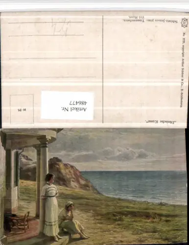 486477,Asco AK 2733 Künstler Schiotz-Jensen Traumverloren Frauen Küste Meer