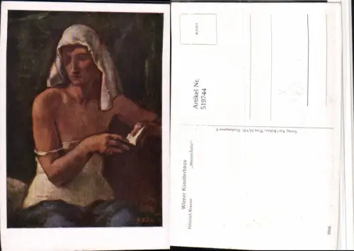 519744,Wiener Künstlerhaus 2808 Künstler Heinrich Krause Melancholie pub Karl Kühne