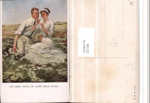 521106,M. Munk Vienne 860D Künstlerkarte Liebe Paar Blumenwiese