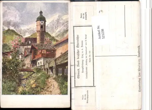 521238,Bund Deutscher Österreicher 121 Künstler R. Kargl Hötting b. Innsbruck Turm