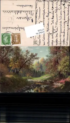 577239,Künstler AK Meissner e Buch 2758 Bach wald
