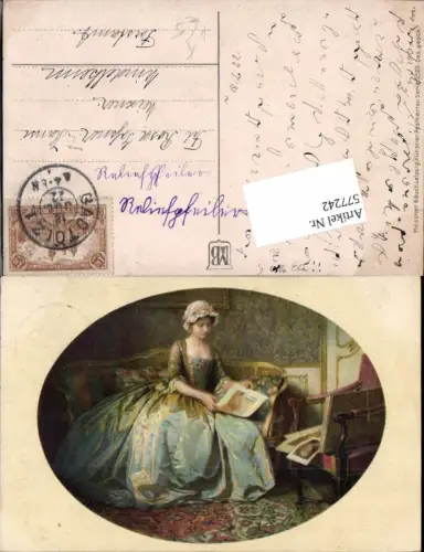 577242,Künstler AK Meissner e Buch 2528 Lesen Frau