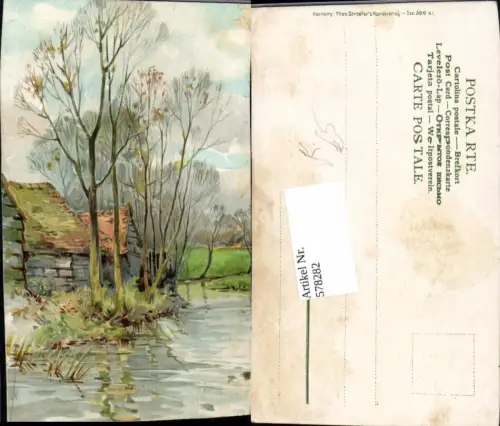 578282,Künstler AK Bach Landschaft pub Theo Stroefer Nürnberg 309