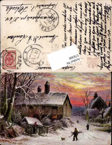 578300,Künstler AK Dorf im Winter pub R. Tuck 9238