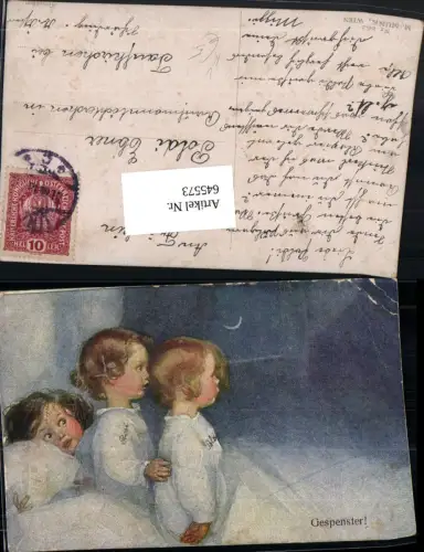 545573,Künstler AK Gespenster Kinder Humor Mond pub Munk Vienne 862 n. Taufkirchen an der Pram