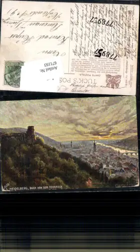 671193,Künstler AK Raphael Tuck Oilette 610 B Heidelberg Charles F. Flower