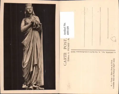 499109,Plastik Figur Skulptur Vierge Notre-Dame de Paris Frau Königin