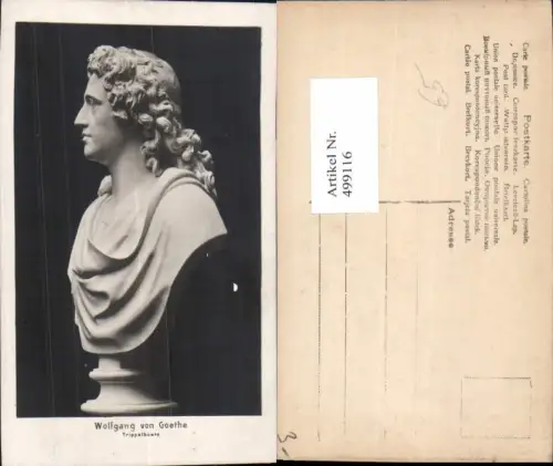 499116,Plastik Figur Skulptur Wolfgang von Goethe Trippelbüste