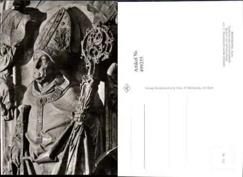 499255,Plastik Figur Skulptur T. Riemenschneider Würzburg Dom Grabmal d. Fürstbischofs