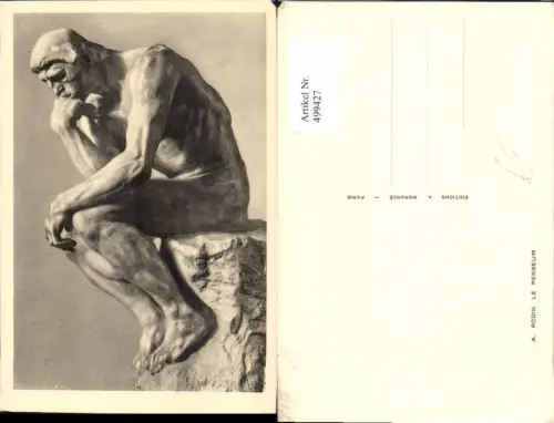 499427,Plastik Figur Skulptur A. Rodin Le Penseur Mann Akt Erotik