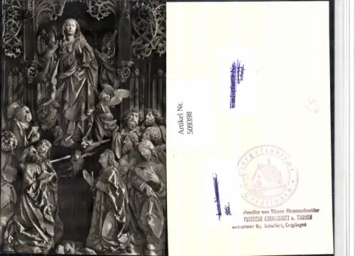 509398,Creglingen Herrgottsirche Marienaltar Statue Engeln