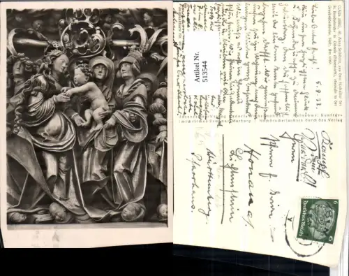 513544,Künstler C. Berg Hl. Anna Figur Stempel Kampf d. Verderb pub Weltkunstk. 487