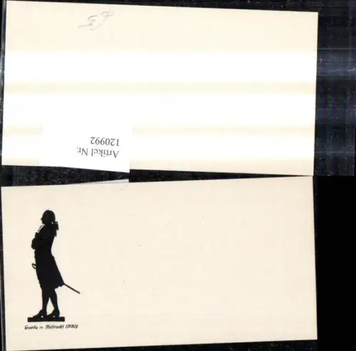 120992,Scherenschnitte Silhouette Goethe i. Hoftracht 1780