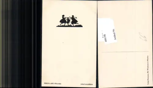 688198 Künstler AK Silhouette Scherenschnitt Lotte Nicklass Kinderreigen tanz tanzen