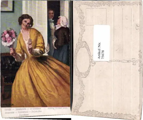 75678,H. Wollner Frau Verliebt Blumenstrauss B.K.W.I 2323