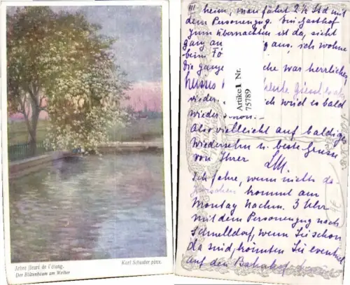 75789,Karl M. Schuster Blütenbaum Weiher B.K.W.I 1432