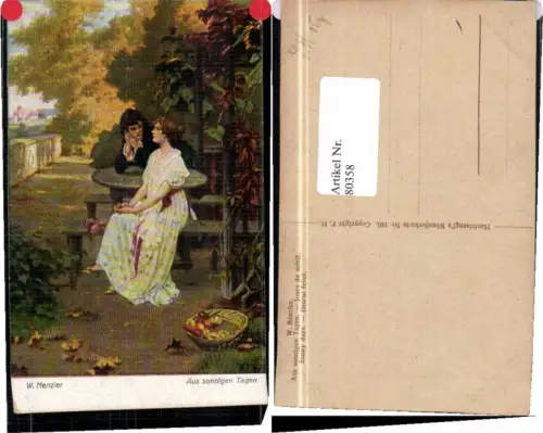 80358,W. Menzler Aus sonnigen Tagen Paar Äpfel