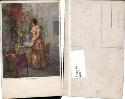 80387,Karl M. Schuster Album Frau schaut Album an