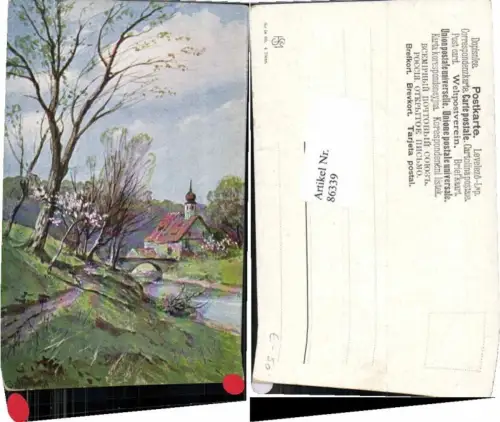 86339,Splitgerber jun. Kirche Fluss Landschaft