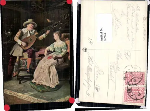 86974,Mann spielt Frau Mandoline J. Skamik