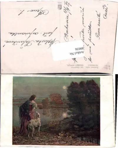 88036,R. Bem Herbstabend Hund Collie Frau