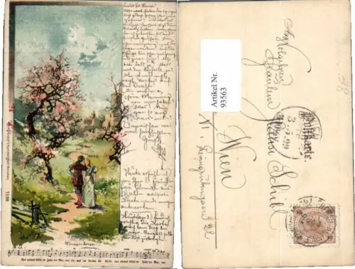 93563,Karl Stücker Litho Guggenberger T. Liedkarte 1900