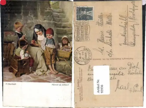 93936,H. Kaulbach Kannst du bitten? Nonne m. Kinder