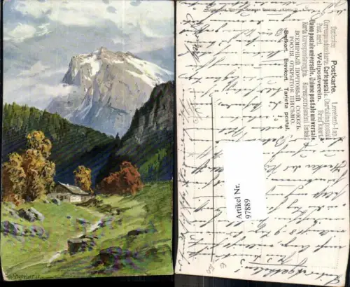 97889,J. Splitgerber jun Künstlerkarte Berg Tolle Landschaft