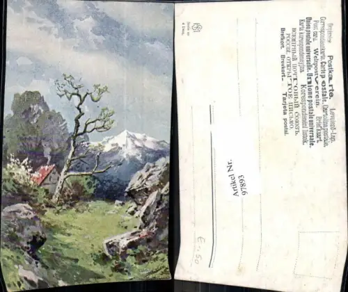 97893,J. Splitgerber jun Künstlerkarte Berg Landschaft