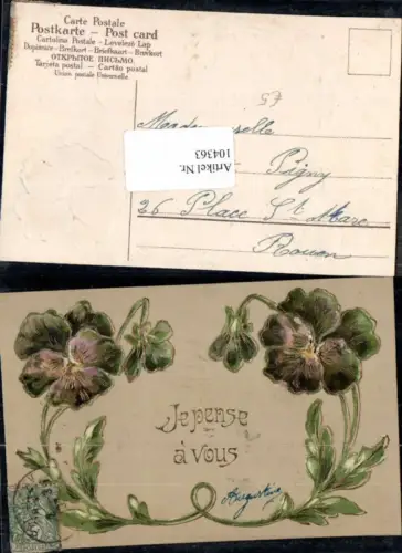 104363,Präge AK Art Deco Blumen Verziert