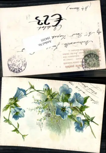 104395,Präge AK Litho Blumen 1900