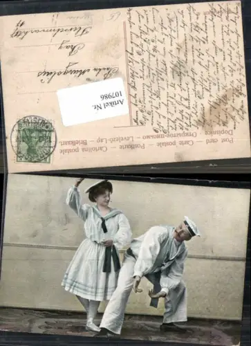 107986,Frau m. Seemann Matrose in Uniform Kriegsmarine Marine