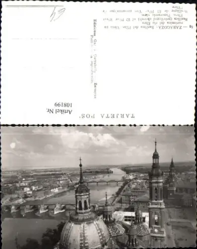 108199,Zaragoza Basilica del Pilar Vista panorama del rio Ebro