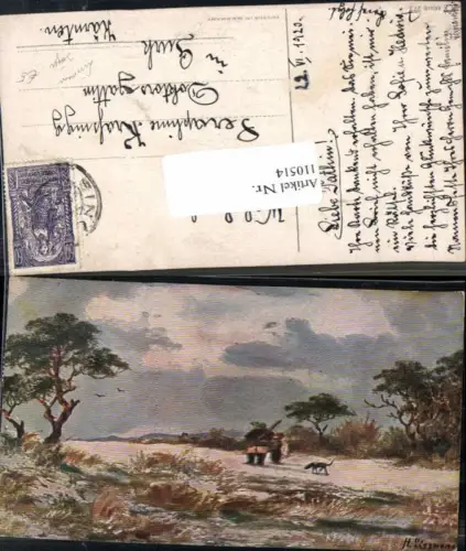 110514,H. Lissmann Jäger m. Hund Jagd Künstlerkarte