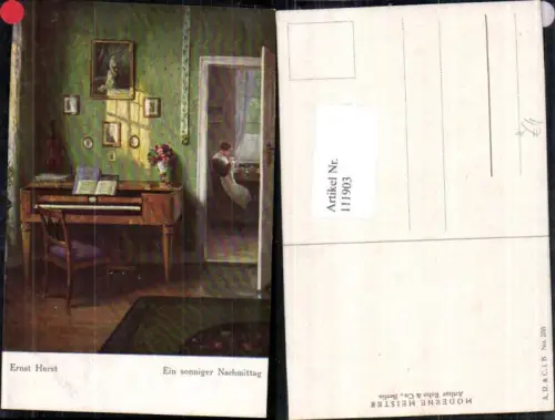 111903,Künstlerkarte Ernst Horst Klavier Noten Liederbuch pub A R e C i B 288