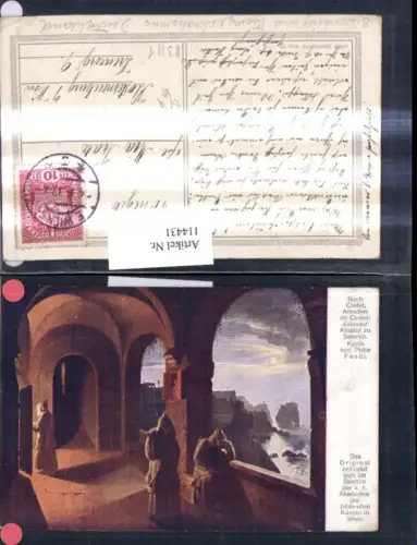 114431,Künstler Ak n. Castel v. Peter Fendi Arkaden i. Camaldulenser Kloster z. Salerno