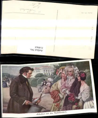 114965,Künstler Ak H. Schubert Schubert m. d. Tschöllmäderln