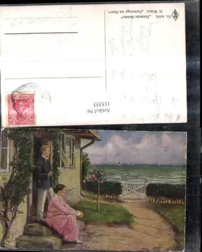 115353,Künstler Ak H. Wehm Ferientag a. Meer
